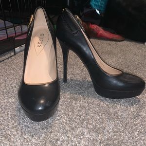 Black platform heels